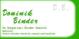 dominik binder business card